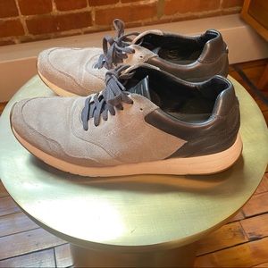 Cole Haan GrandPro Runner Sneaker, men’s size 8M, gray suede and leather
